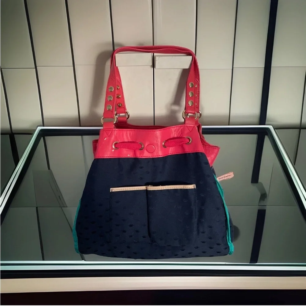 Y2K Vintage 2013 Juice Couture, Malibu Nylon Daydreamer Shoulder Bag,Barbiecore - Picture 9 of 14